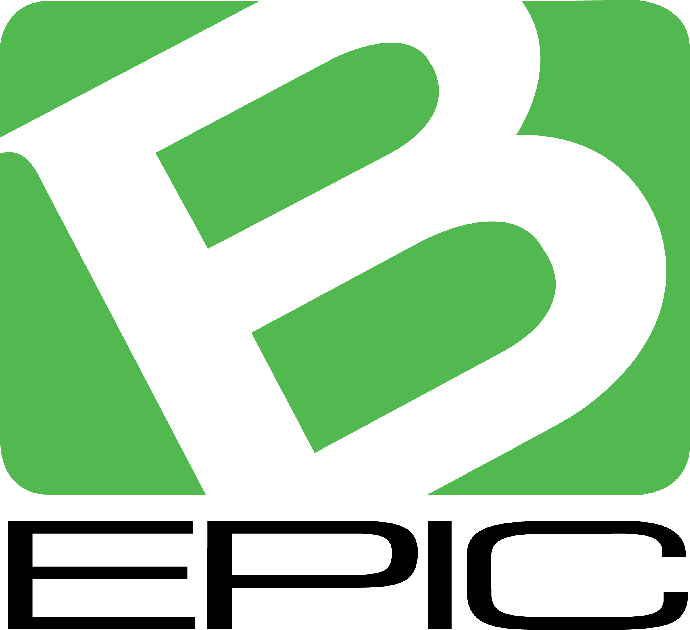 B-Epic square logo - black & green