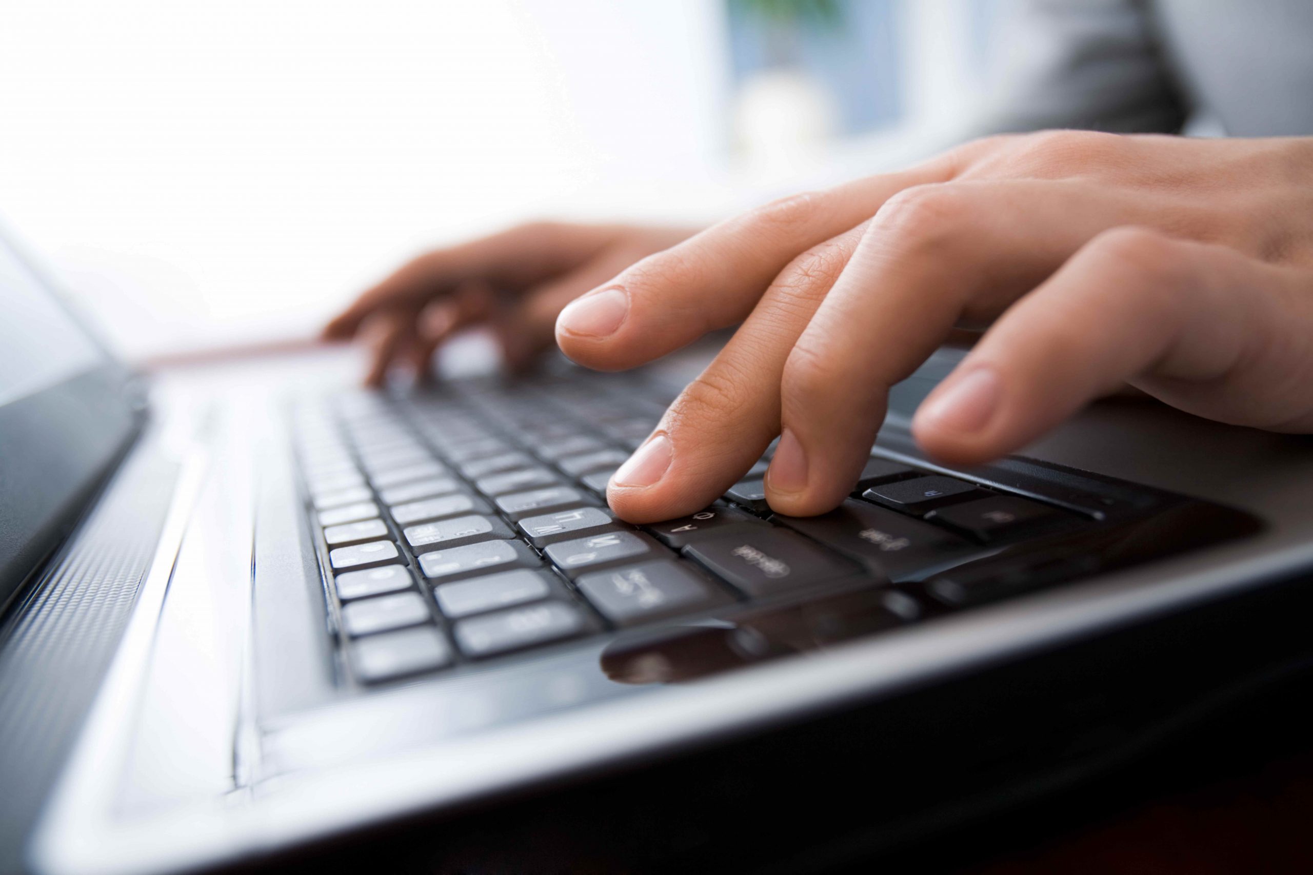 Typing on computer keyboard