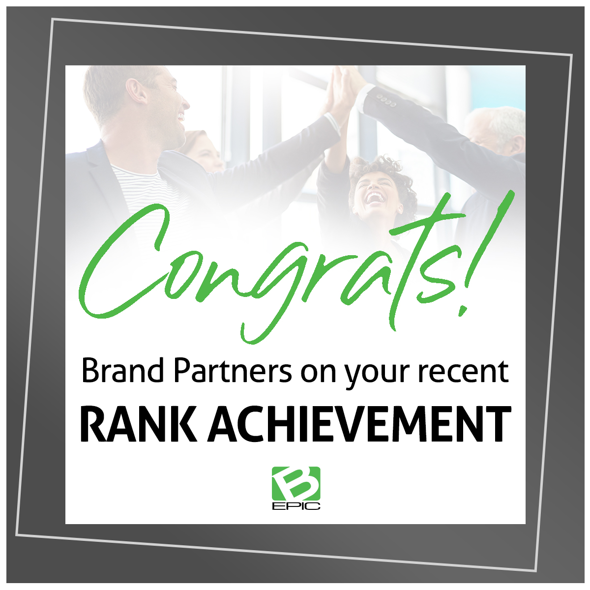Congrats Rank Achievement Web Banner