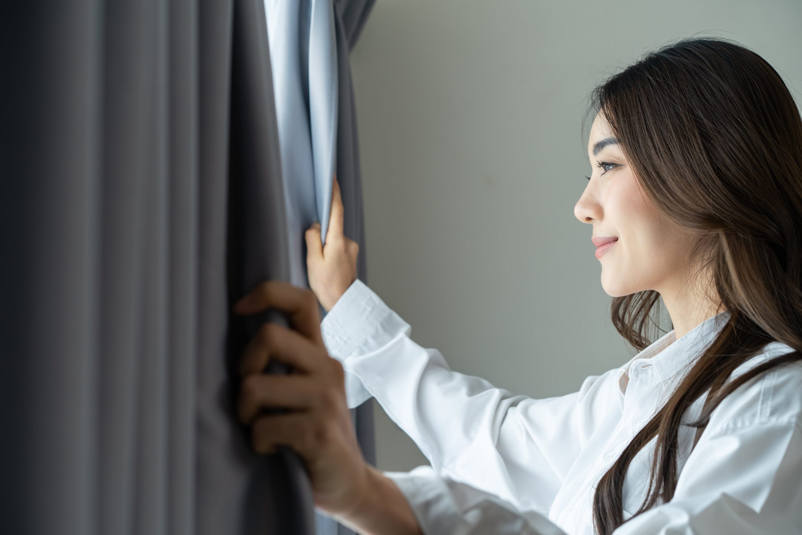 woman at window